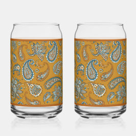 Paisley Teardrop Soda Glass