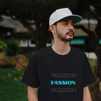 Paixão, camiseta de palavras repetidas design