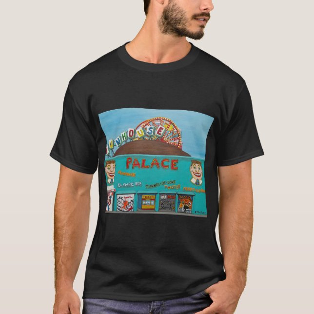 Palace Amusements Black T-Shirt (Frente)