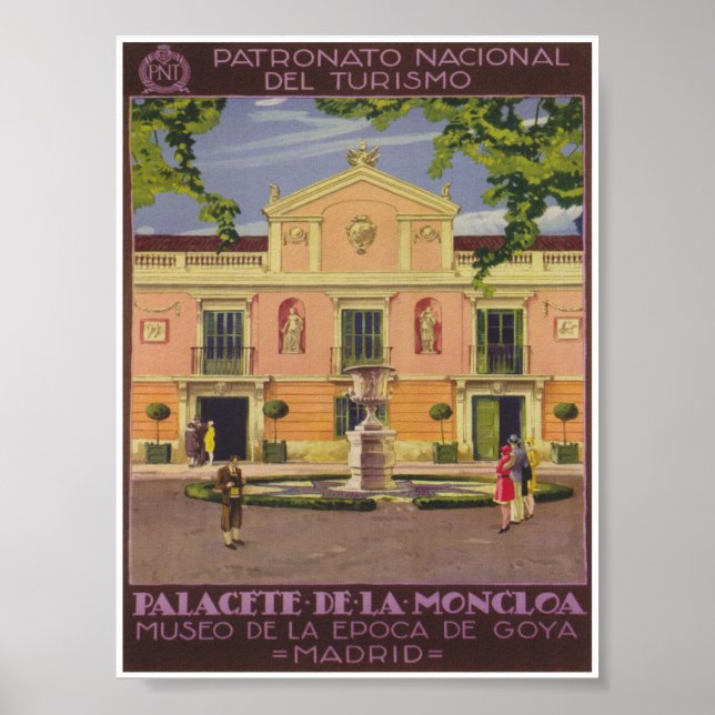 Palácio da Poster de Espanha de Viagens vintage de (Frente)