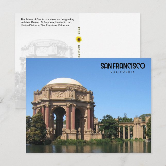 Palácio de Belas Artes, CA - cartão postal (Frente/Verso)