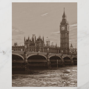 Palácio de Torre de Sepia Big Ben Westminster