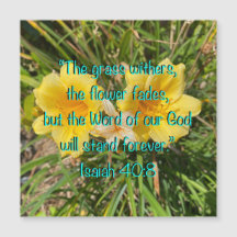 Palavra de Deus Isaiah 40:8 Cartão Magnético