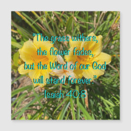 Palavra de Deus Isaiah 40:8 Cartão Magnético