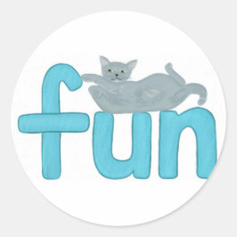 palavra divertida em aqua, com cinza, adesivos