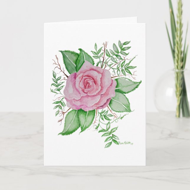 Palavra "Jesus Rosa Rosa" - Cartão de Saudação (Frente)