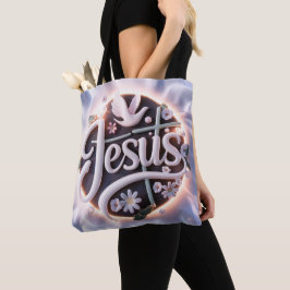 Palavra Jesus tote bags cristãos
