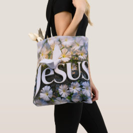 Palavra Jesus tote bags cristãos
