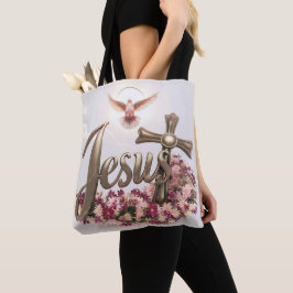 Palavra Jesus tote bags cristãos