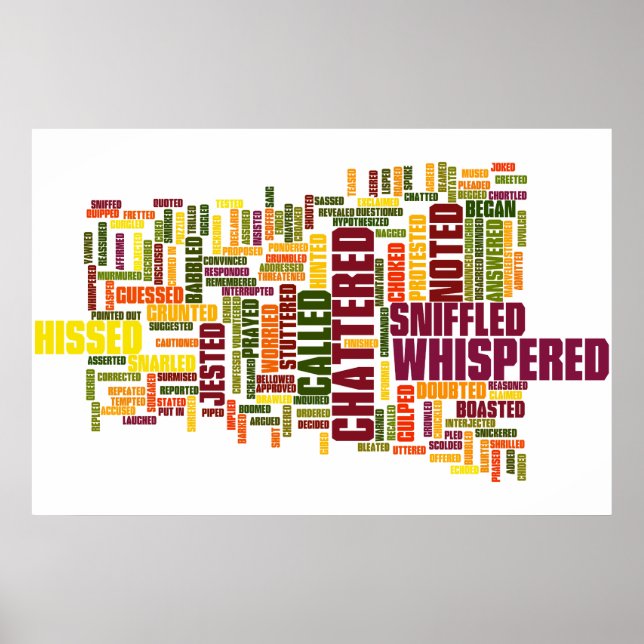 Palavras a serem usadas em vez do Poster de Sala d (Frente)