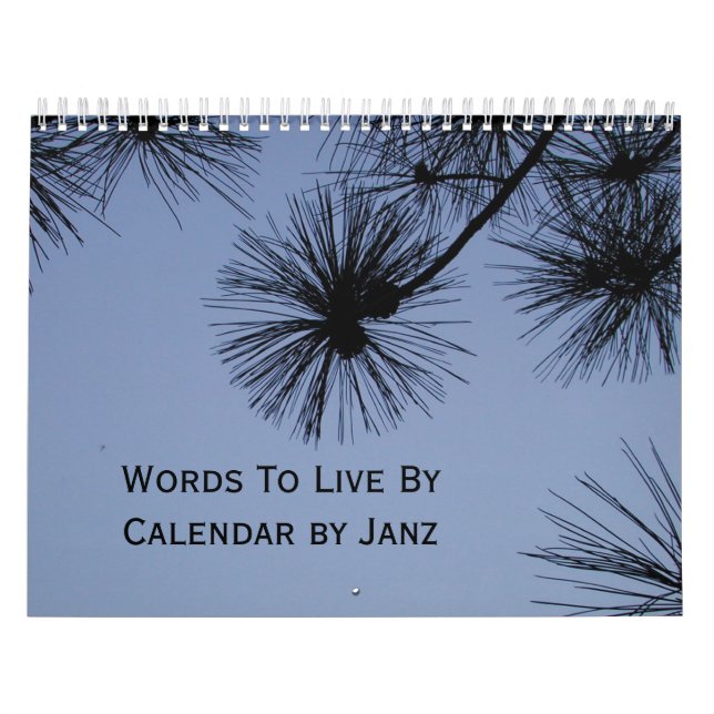 Palavras a Viver por Calendário de Muro por Janz (Capa)