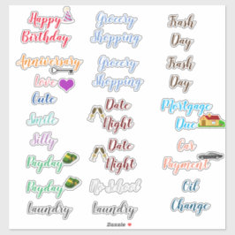 Palavras Adoráveis para Planejadores / Adesivos de