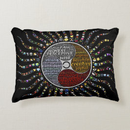 Palavras bonitas e almofada de mandala