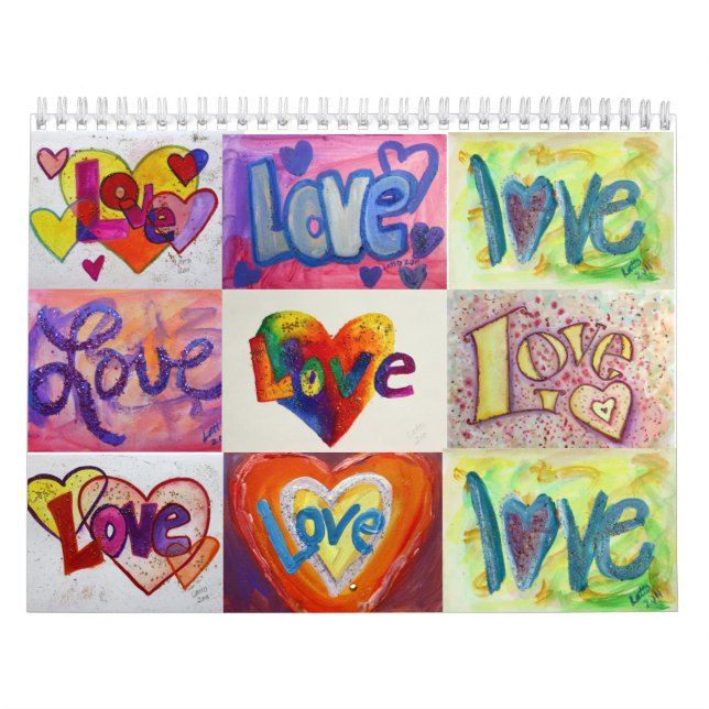 Palavras de Amor Calendário de Pinturas de Arte XO (Capa)