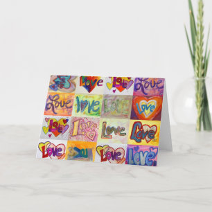 Palavras de amor Cartão de saudação XOXO Art ou Ca