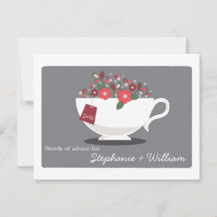 Palavras de chá de panela de Conselho Teacup Flora