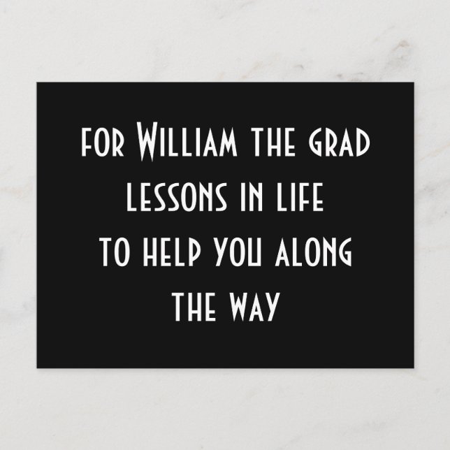 Palavras De festa de formatura De Lições De Cartão (Frente)