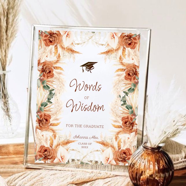 Palavras de Graduação da Sabedoria | Bold Boho Wat (Criador carregado)