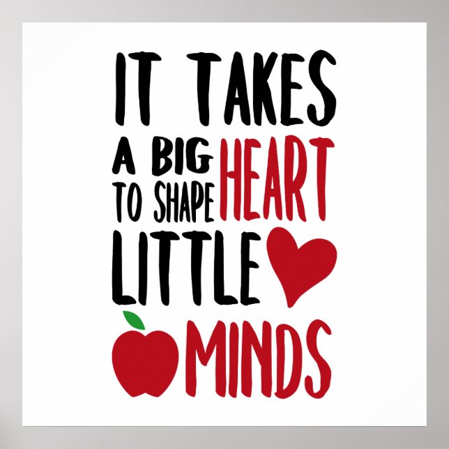 Palavras de professor bonito decor poster (Frente)