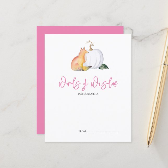 Palavras de Sabedoria Caiam Pumpkin Fox (Frente/Verso In Situ)