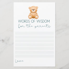 Palavras de sabedoria | Jogos de Chá de Bear Bear