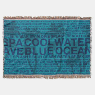 Palavras de Verão Cobertor à Beira da Piscina e Pa