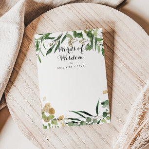 Palavras Douradas tropicais de conselho de sabedor