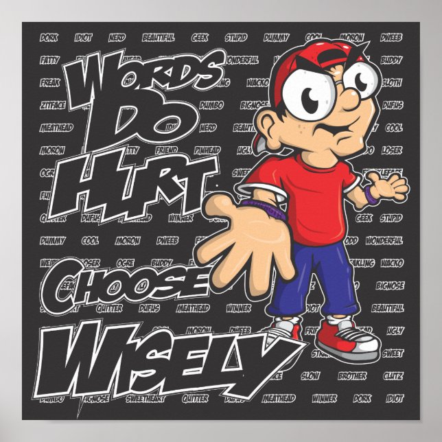 Palavras machucam Poster (Frente)