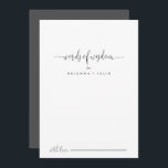 Palavras Nuptivas de rico do Cartão de Aviso de Sa<br><div class="desc">Este roteiro de rico de palavras de casamento de sabedoria é perfeito para um casamento moderno. O design simples e elegante apresenta a tipografia de scripts clássicos e ricos em preto e cinza. Estas cartas são perfeitas para um casamento, chá de panela, chá de fraldas, festa de formatura e muito...</div>