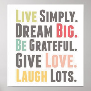 palavras para viver por poster