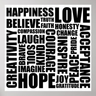 Palavras positivas Poster