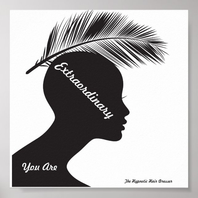 Palavras-Prima Poster de Salão Dressador de Cabelo (Frente)