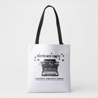 Palavras são a Magic Vintage Typewrite Tote Bag
