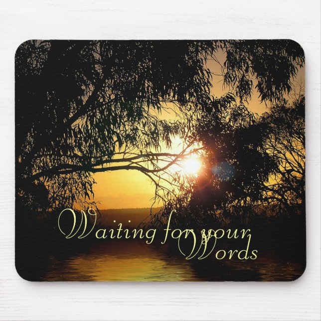 Palavras Sunset Mousepad (Frente)
