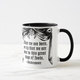 Palco da caneca das citações dos tolos,