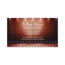 Palco de Espessura de Madeira, Ator - Cartão de vi