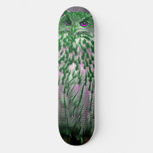 Palco de skate de coruja verde