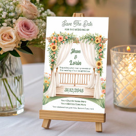 Palco Floral de Cartão de Convite de Casamento de 