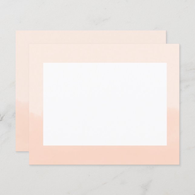 Pale Orange Watercolor Abstract Paper Sheet (Frente/Verso)