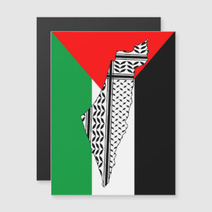 Palestina - Bandeira e Mapa com Padrão Keffiyeg