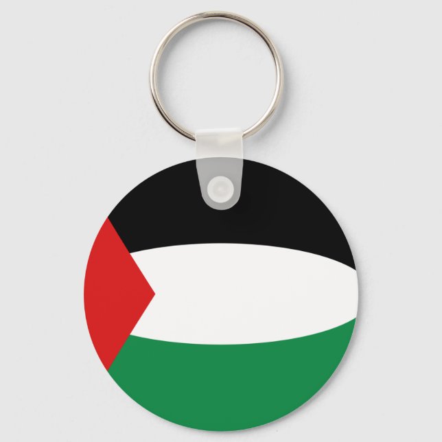 Palestina Fisheye Flag Chaveiro (Frente)