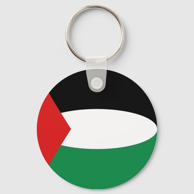 Palestina Fisheye Flag Chaveiro (Frente)