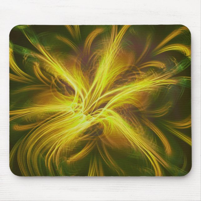 Paleta Amarela Flor Fractal do Mousepad (Frente)