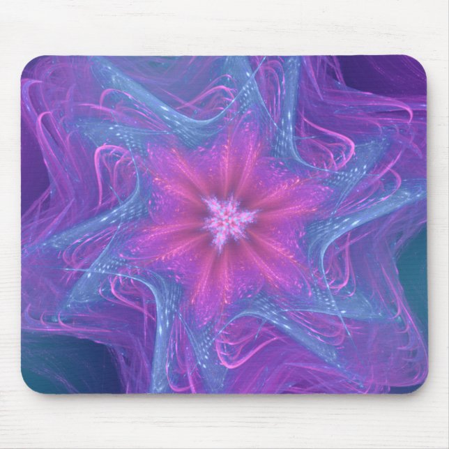 Paleta ciana de delicado fractal do Mousepad (Frente)