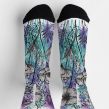 Paleta da Natureza: Roxo, Teal e Esplendor Azul