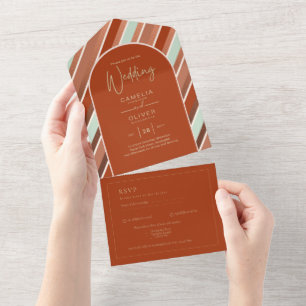 Paleta de Cores Cinnamon Sage Terracotta Casamento