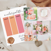 Paleta de cores Classy Peach e Blush Wedding