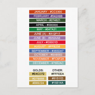 Paleta de Cores para Cartão Postal de Cruzes de Pe
