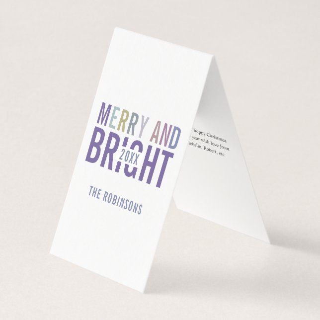 Paleta de Violeta Ultra Saudação de Natal Foto (Frente)