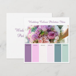 Paletas de Cores de Casamento Cartão de Ideias